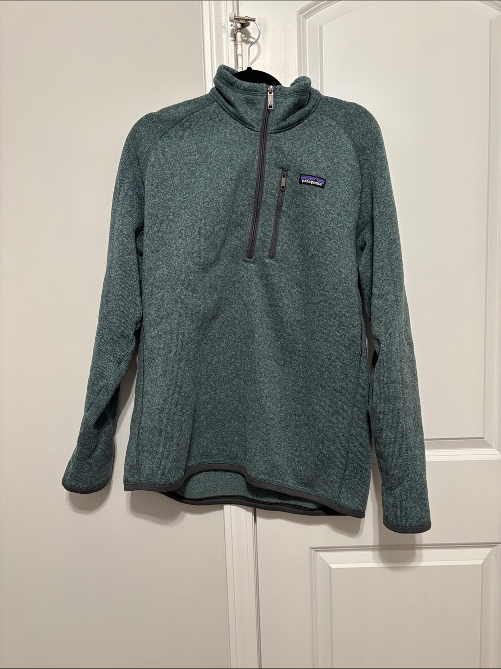 Patagonia Men's Teal Blue Quarter-Zip Fleece Pullover